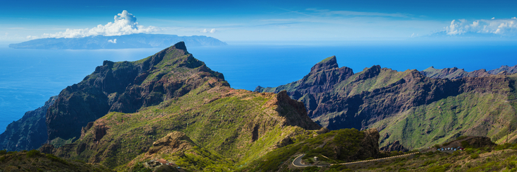 Aussicht über die Kanarischen Inseln von Teneriffa aus