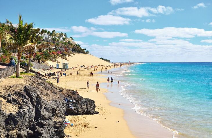 Strand von Morro Jable auf Fuerteventura