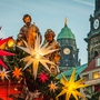 Striezelmarkt auf dem Altmarkt in Dresden, Deutschland