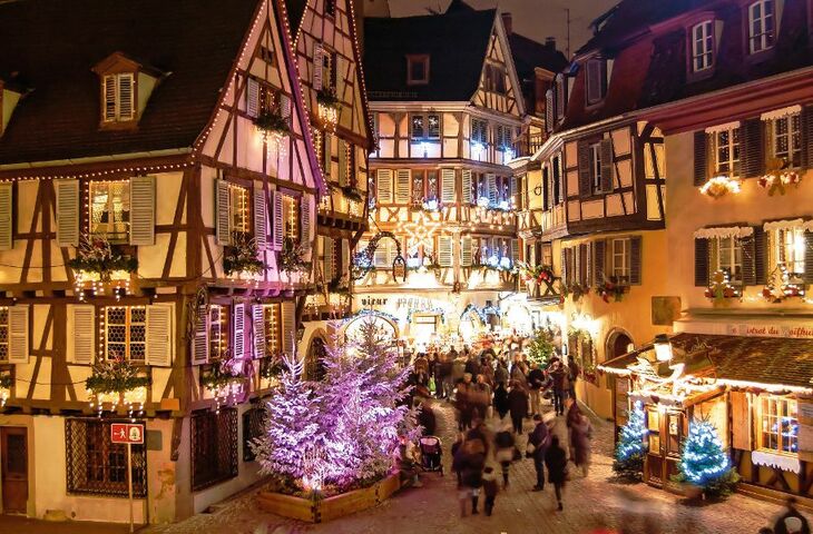 Der Weihnachtsmarkt in Colmar im Elsass