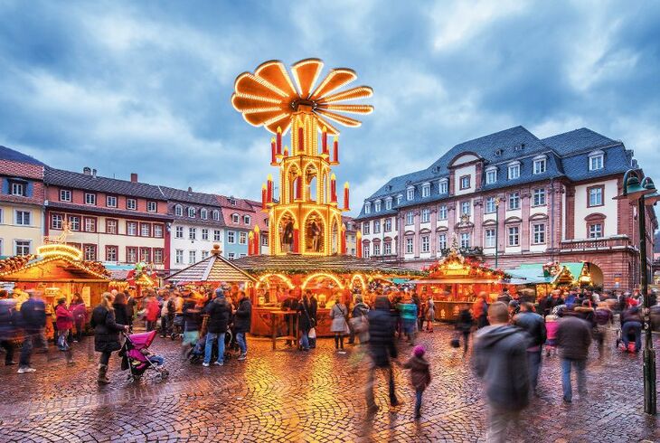 Weihnachtsmarkt in Heidelberg, Deutschland