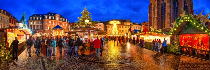 Weihnachtsmarkt in Heidelberg, Deutschland