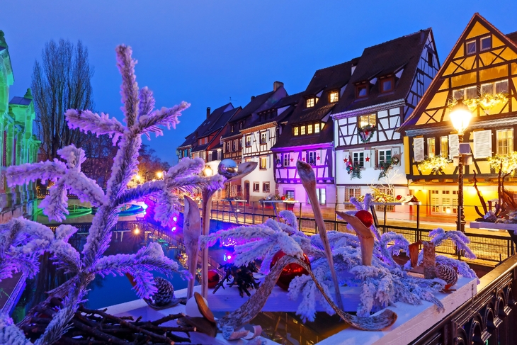 Weihnachtsmarkt in Colmar im Elsass, Frankreich