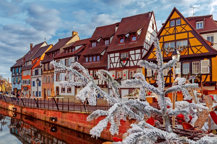 Weihnachtsmarkt in Colmar im Elsass, Frankreich