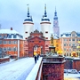 Barocke Altstadt von Heidelberg im Winter