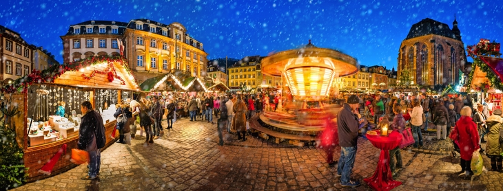 Weihnachtsmarkt in Heidelberg, Deutschland