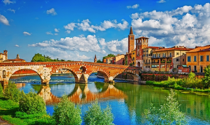 Brücke Ponte Pietra in Verona