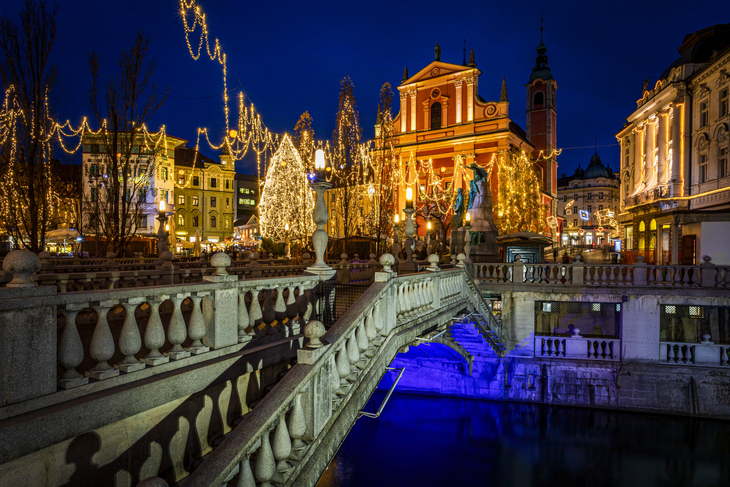 Ljubljanas Weihnachtsmarkt