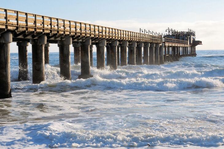 Old jetty in Swakopmund Namibia