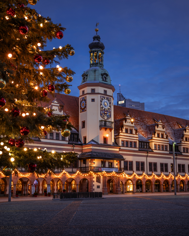 Weihnachtsmarkt in Leipzig, Deutschland