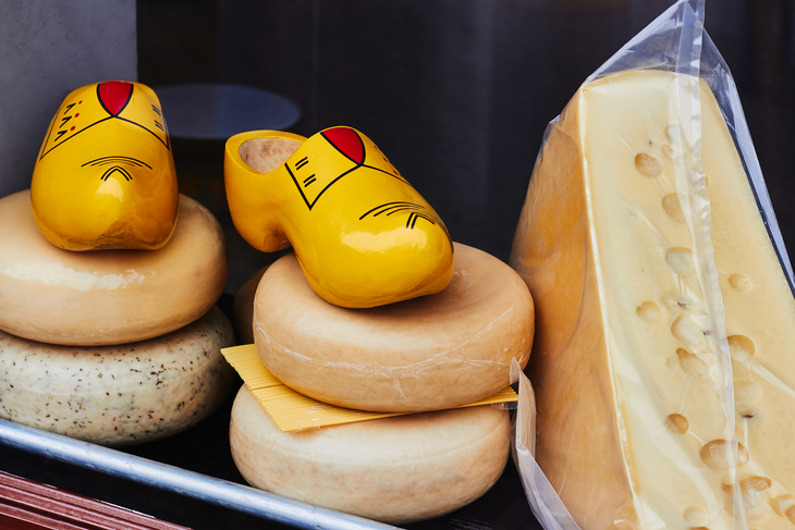 holländischer Käse im Schaufenster