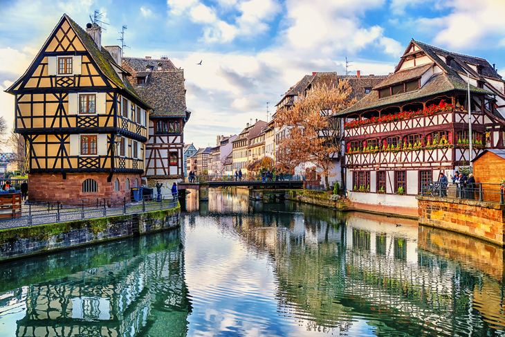 herbstliches Straßburg im Elsass, Frankreich